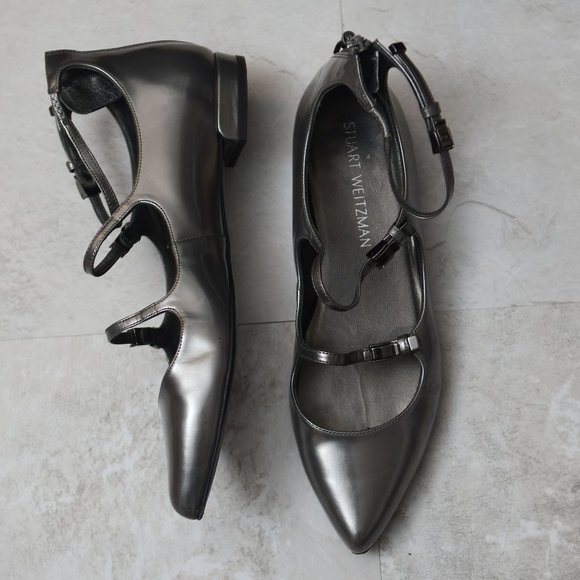 Stuart Weitzman Shoes - Stuart Weitzman ~Dark Gray Jelly Flats with Multiple Straps In Ladies Size 8 M